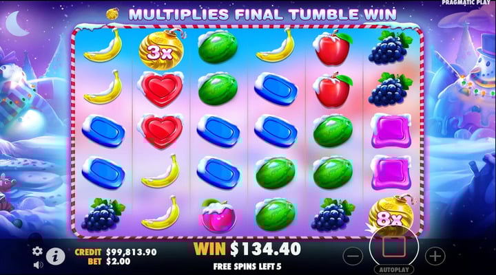 Giros gratis de Sweet Bonanza Xmas slot